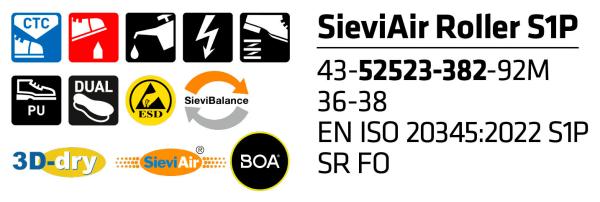 SIEVI SIEVIAIR ROLLER S1P Größe 36-38